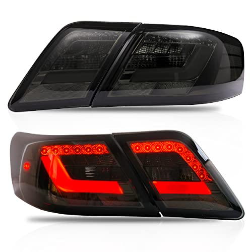 VLAND LED Tail lights Fit for Toyota Camry 2007-2011(Not Fit for Camry LE-Hybrid Models-Factory LED Light), Smoked
