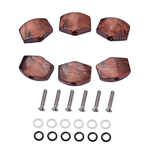Rfeeuubft Lot de 6 boutons pour accorder la guitare, boutons pour accord, boutons pour têtes mécaniques pour guitare - Les Beatles, Paul McCartney, John Lennon, RIngo Starr, George Harrison Rfeeuubft Lot de 6 boutons pour accorder la guitare, boutons pour accord, boutons pour têtes mécaniques pour guitare