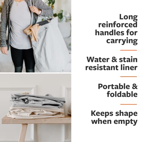 Full Circle Loads of Fun Collapsible Laundry Bag – Pop-Up Laundry Basket for Dirty Clothes & Towels– Organic Cotton with Long Handles - Ideal for Travel & Collapsing - Perfect for Bedroom or Dorm by Full Circle - Image 4