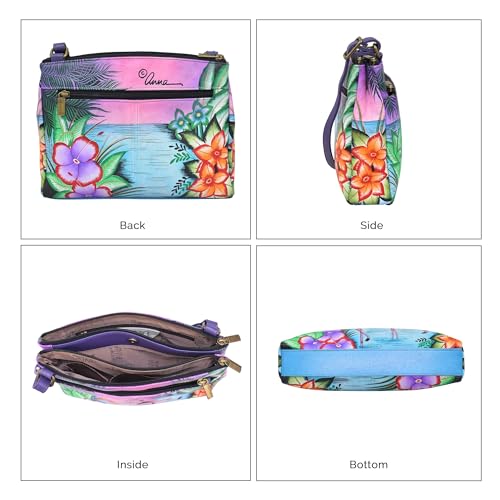 Anna by Anuschka Crossbody Organizer Bag-Leather2