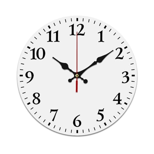 Custom Wall Clock with Photo Personalized Picture Logo Family Name Customized Clocks for Farmhouse Home Decor Round Silent Wedding Christmas Birthday Gift, White, 10 Inch