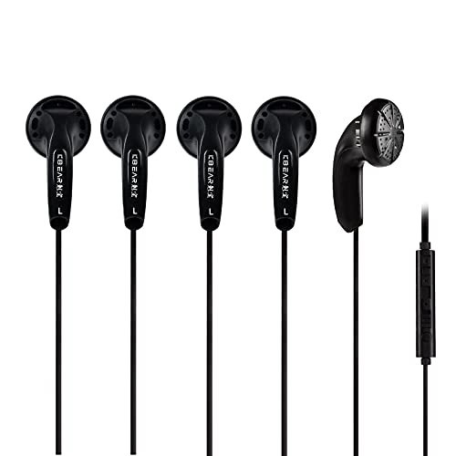 KBEAR Stellar Earphones KINBOOFI Wired Earphone, HiFi Stereo Headphones with 1 Dynamic Driver, HiFi Entry Level Headsets (with Mic, Black, 5 Pairs)