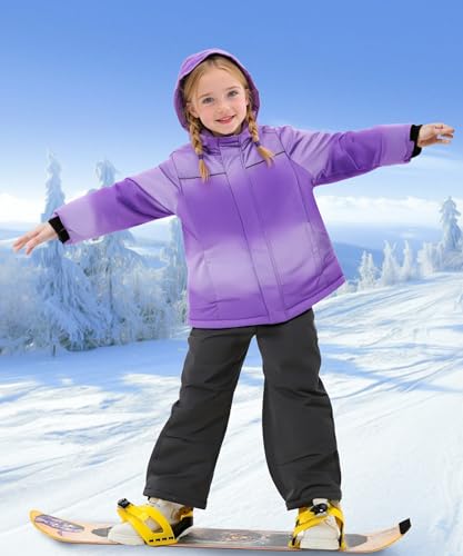 Image of M2C Boys Girls 2-Piece Snowsuit Thicken Patterned Ski Jackets and Pants