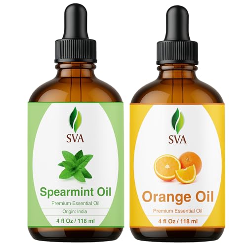 Aceites Esenciales de Naranja y Menta 4 oz Combo Pack miniatura 1