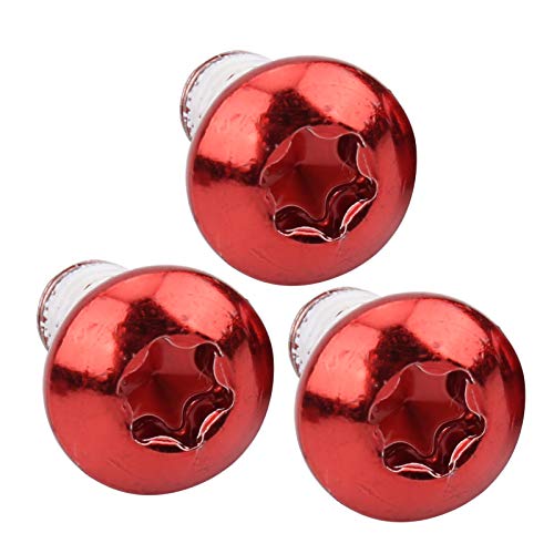 24 Pcs Bike Disk Brake Bolts T25 Colorful Bicycle Disc Brake Screws M5 x10mm/0.4in Steel Wear Resistance Disc Brake Rotor Bolts (red) - Image 4