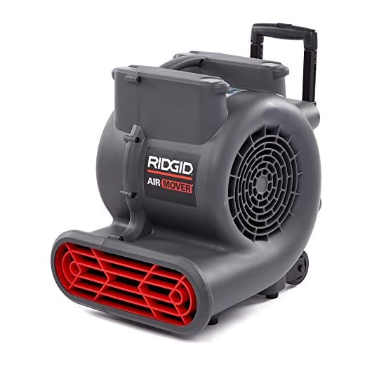 RIDGID, 66323 Model AM2288RT 3-Speed Air Mover, Daisy Chain, 1625 CFM Blower Fan, Red