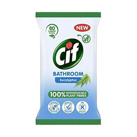 Cif Eucalyptus Bathroom Cleaning Wipes, 80 Count Cover