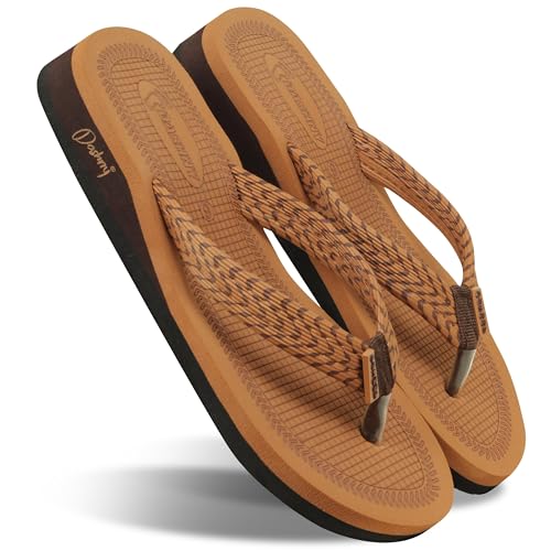 Image of Dashny Women's (1435-1434) |Extra Super Soft Comfortable Slippers |Tan Brown Casual Slides Slippers