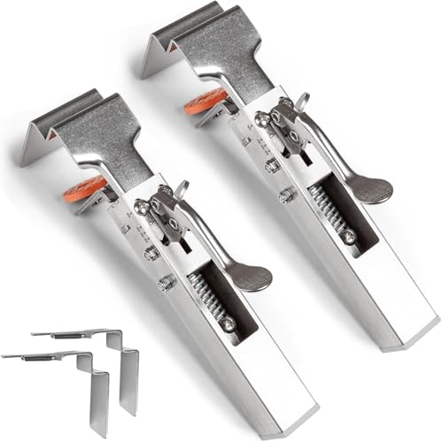 Cokritsm 2PCS Morsetti di fissaggio per cassetti regolabili, morsetti universali per l'installazione di armadi in acciaio inossidabile, clip di fissaggio per installazione regolabili da 32 a 50 mm
