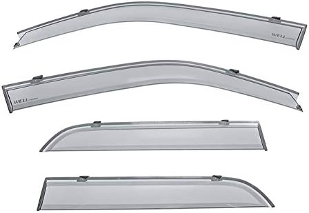 WellVisors Window Visors Wind Deflectors Compatible with Ford Escape 2008-2012 with with Black Trim Rain Guards 3-847FD021