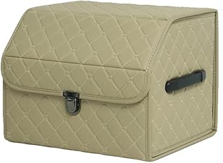 Auto KofferraumOrganizer KofferraumTaschen Kofferraum-Aufbewahrungsbox Faltbar Aufbewahren Verstauen, für Mitsubishi ASX COLT DELICA Eclipse ekx EVOLUTIONX GALANT L200,F/beige-S