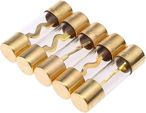 Fusible AGU 100 AMP en verre plaqué or évite les pannes d'ampli auto, lot de 5 pièces