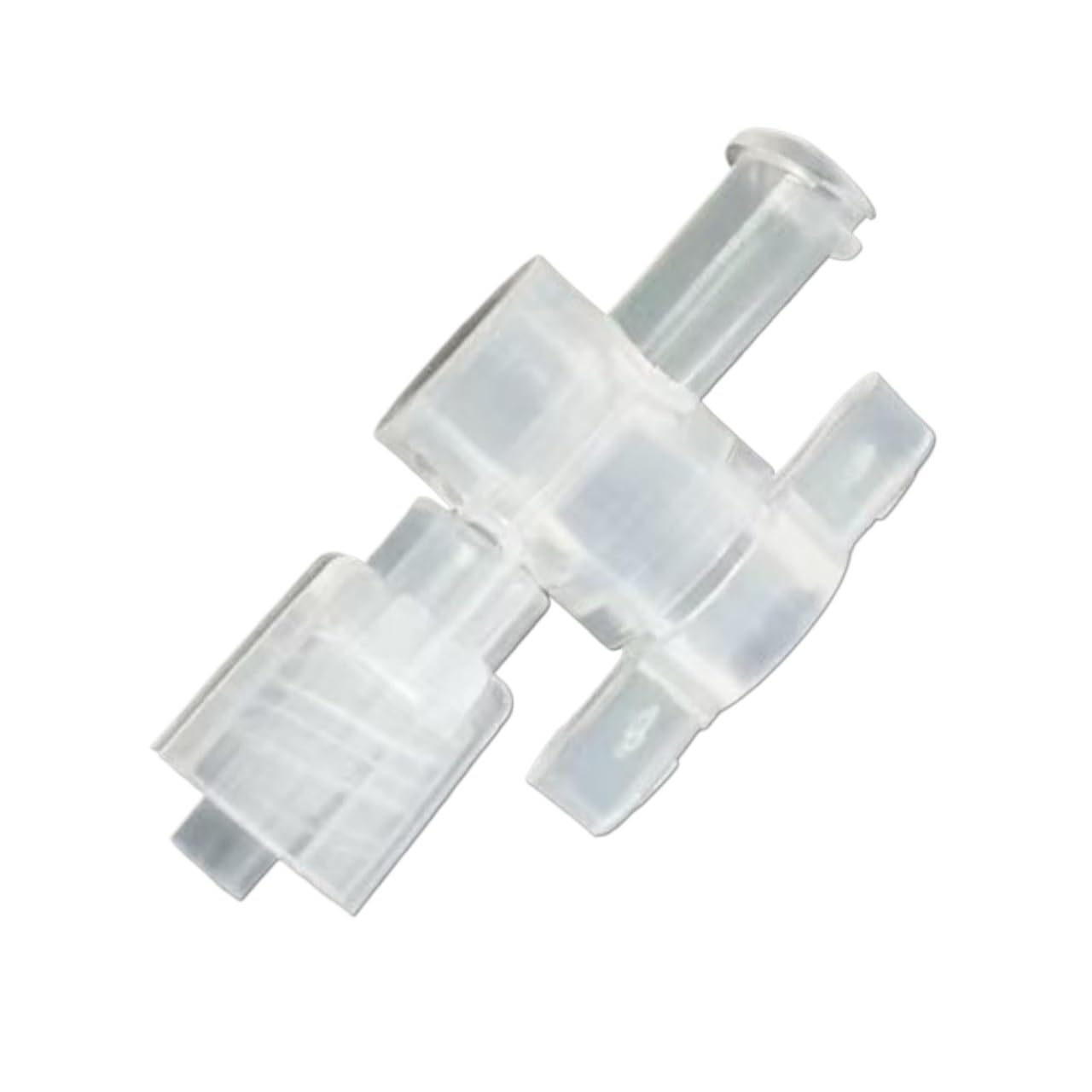 Válvula de paso de dos vías de policarbonato, 50 Uds. Conectores de bloqueo llave paso 2 vías, PP reutilizable Multicolor, for transferencia e impresión fluidos(Transparent)