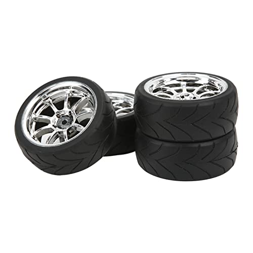 Pneus RC, Material de Borracha de Longa Duração 1/10 Rodas RC Melhoram a Estabilidade Artesanato Req