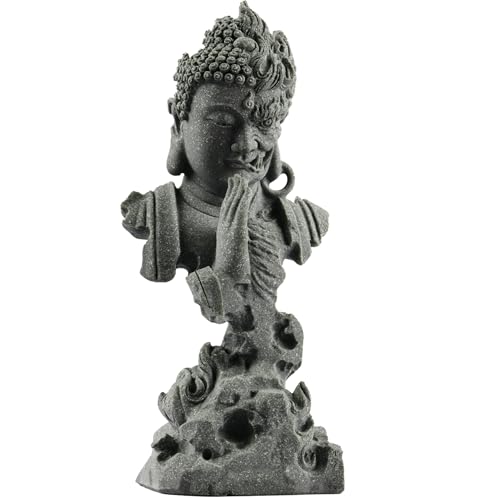 Estatua Zen Buda Doble Cara Piedra Verde miniatura 6