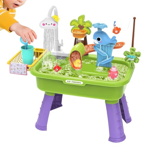 Évier pour enfant avec eau courante et jouets cuisine interactifs