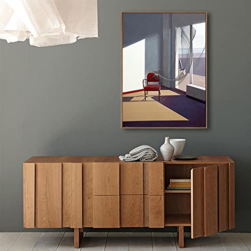 Photo Décoration Salon Chaise Rouge pour Habiller un Mur Vide 50x70cm