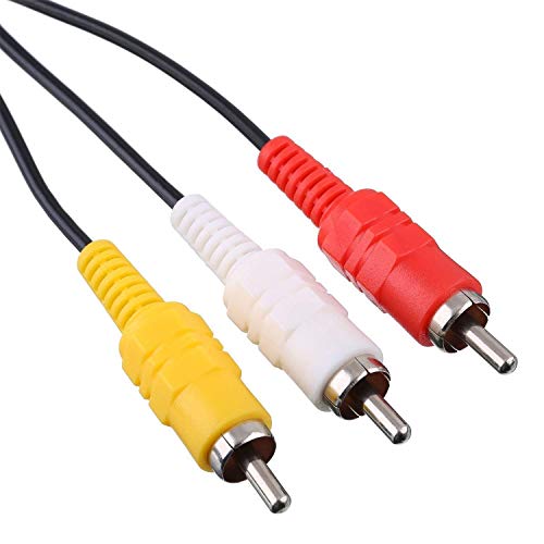 Image of Porro fino PS2 & PS3 AV CVBS to 3RCA Cable For Sony Ps2 & Ps3 (ITS NOT A HDMI CABLE ONLY COMPATIBLE ONLY WITH PLAYSTATION) [video game] [video game],Black