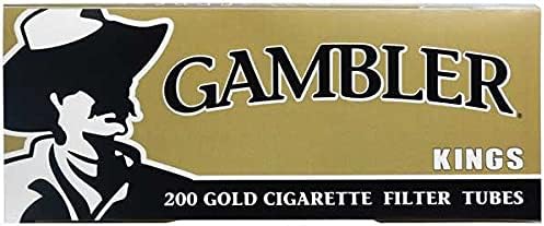 Gambler Kings TUBES - 200 Gold Cigarette Filter TUBES - 5 Pack Deal