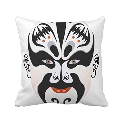 Housse de coussin Peking Opera Zhangfei aux finitions soignées pour lit - 2