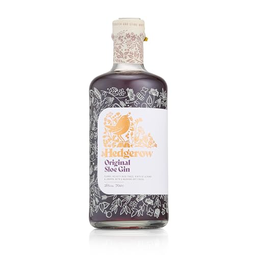 Hedgerow Original Sloe Gin 70cl Plummy Velvety & Warming with Hints of Almond Hand-Picked Hedgerow Sloes Crafted in North Yorkshire with Foraged Botanicals 26% ABV