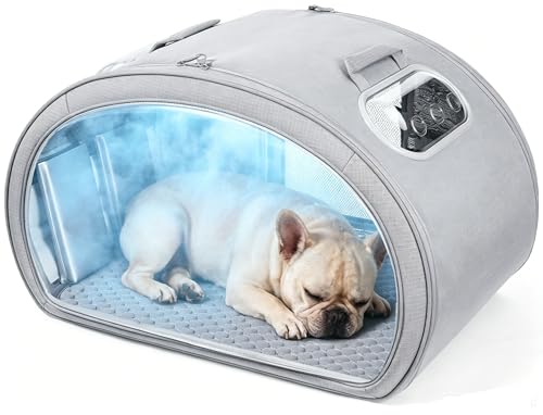 Pecute Cooling Dog House,with Cooling Mat for Small Dogs,Cat Bed,L,Gray