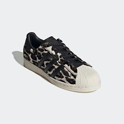 adidas Originals Mens Superstar 82 Classic Low Top Sneaker Shoe, Leopard/Core Black/Chalk White, 62