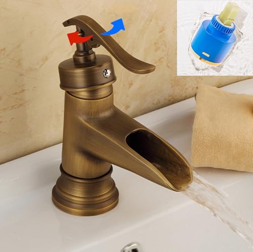 Robinet de lavabo cascade à poignée unique et trou unique - 3