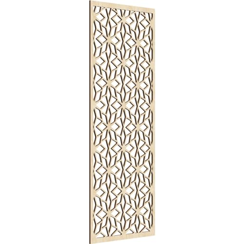 Image of 19 3 /8 inchW x 49 3 /8 inchH x 1 /4 inchT Lake Decorative Fretwork Wood Wall Panels, Birch