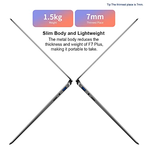 Laptop 14 Zoll, TECLAST F7 Plus Notebook, 12GB RAM 256GB SSD, Quad Core, Intel N4100, Beleuchtete Tastatur, 1920x1080… – Bild 4