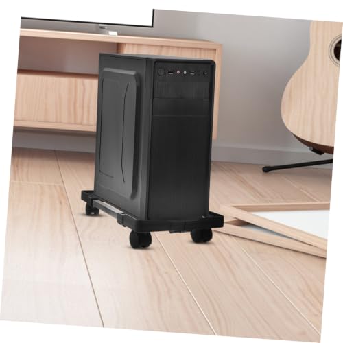 Soporte móvil para torre de PC ARTIBETTER, con ruedas, material resistente (PP y acero inoxidable), color negro, altura ajustable de 40 a 52 cm miniatura 6