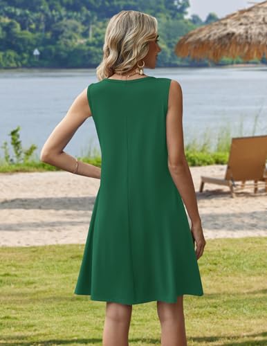 Image of Zeagoo Womens Summer Dress 2026 Sleeveless Casual A-Line Tshirt Sundresses