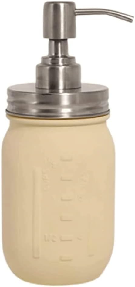 Dispensador de jabón líquido, ecológico, dispensador de jabón de vidrio de gran capacidad, dispensador de loción hecho a mano, 480 ml