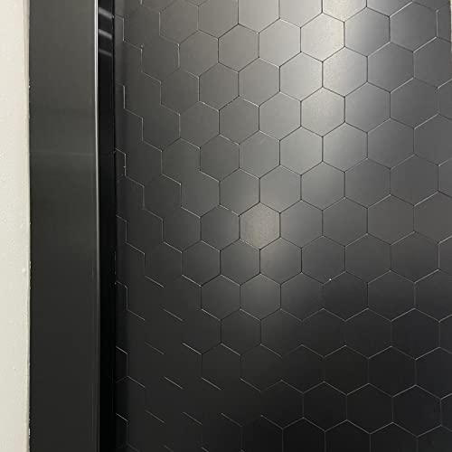 Azulejos negros autoadhesivos de aluminio hexagonal para cocina (12 hojas) 7