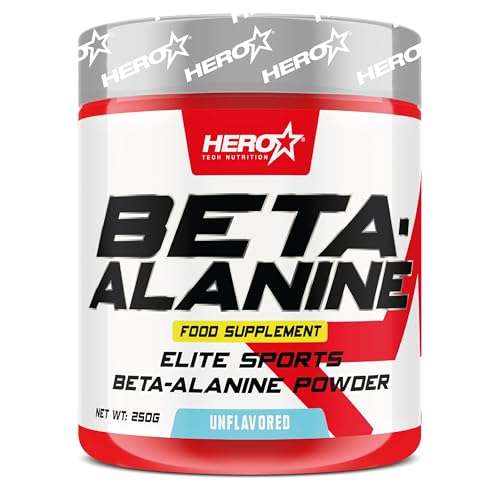 HERO TECH | BETA-ALANINE 250 gr | Preworkout | Aminoácido vegano | Beta Alanina Pura sabor neutro