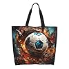 yefan Firecracker Soccer Shoulder bag, casual tote bag, unisex, suitable for daily commuting, shopping, and school. #1
