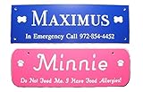 AlphaNumeric Engravers Custom Engraved 2' x 6' Pet Crate Tags