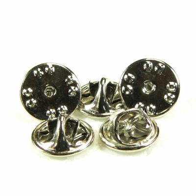 Jewelry Repair & Supplies 25 PCS of Nickel (Silver) Plated Military/Butterfly Clutch Pin Backs with Nails Included