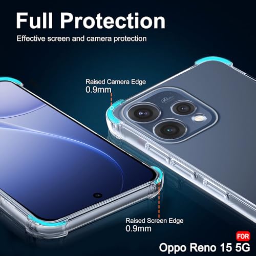 Image of TheGiftKart Crystal Clear Back Cover Case for Oppo Reno 15 5G | Shockproof Soft TPU Case | Cushioned Edges for Ultimate Protection Back Cover Case for Oppo Reno 15 5G (TPU, Transparent)