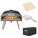 Mimiuo Portable Gas Pizza Oven with 13' Pizza Stone & Foldable Pizza Peel for Outdoor Cooking -...