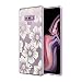 kate spade new york Defensive Hardshell Case for Samsung Galaxy Note9 - Hollyhock Floral Clear/Cream with Stones