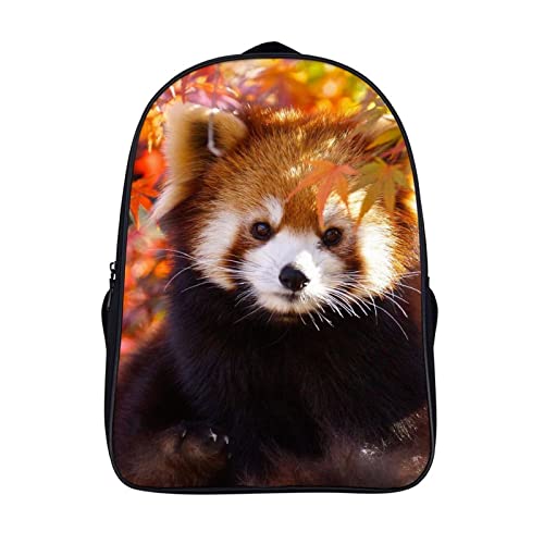 Mochila juvenil de panda rojo casual unisex bookbags de moda 40x28x16cm