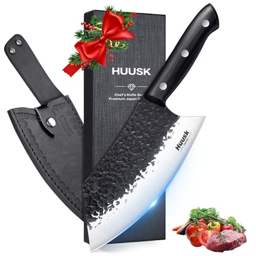 Huusk Hand Forged Meat Cleaver - 8