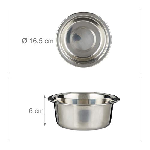 Relaxdays Rialzate, 2 Scodelle, Cani di Grossa