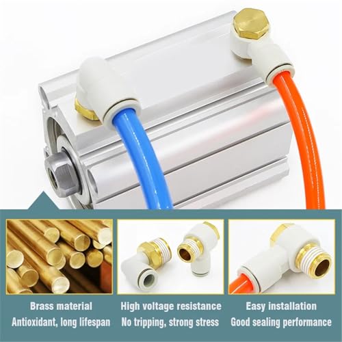 Codo macho universal KQ2V para eliminar fugas de aire en roscas 08-01S 3