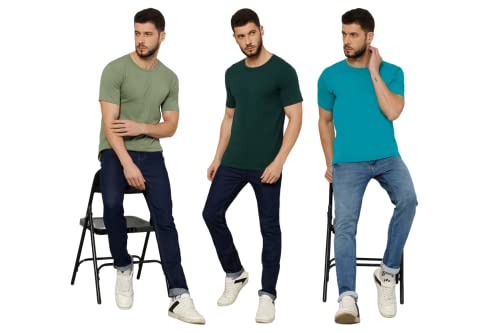 Image of T-Shirt for Men - 100% Cotton Casual T-Shirt | Half Sleeve, Round Neck 4 Way Stretch Fabric | Slim Fit T-Shirt