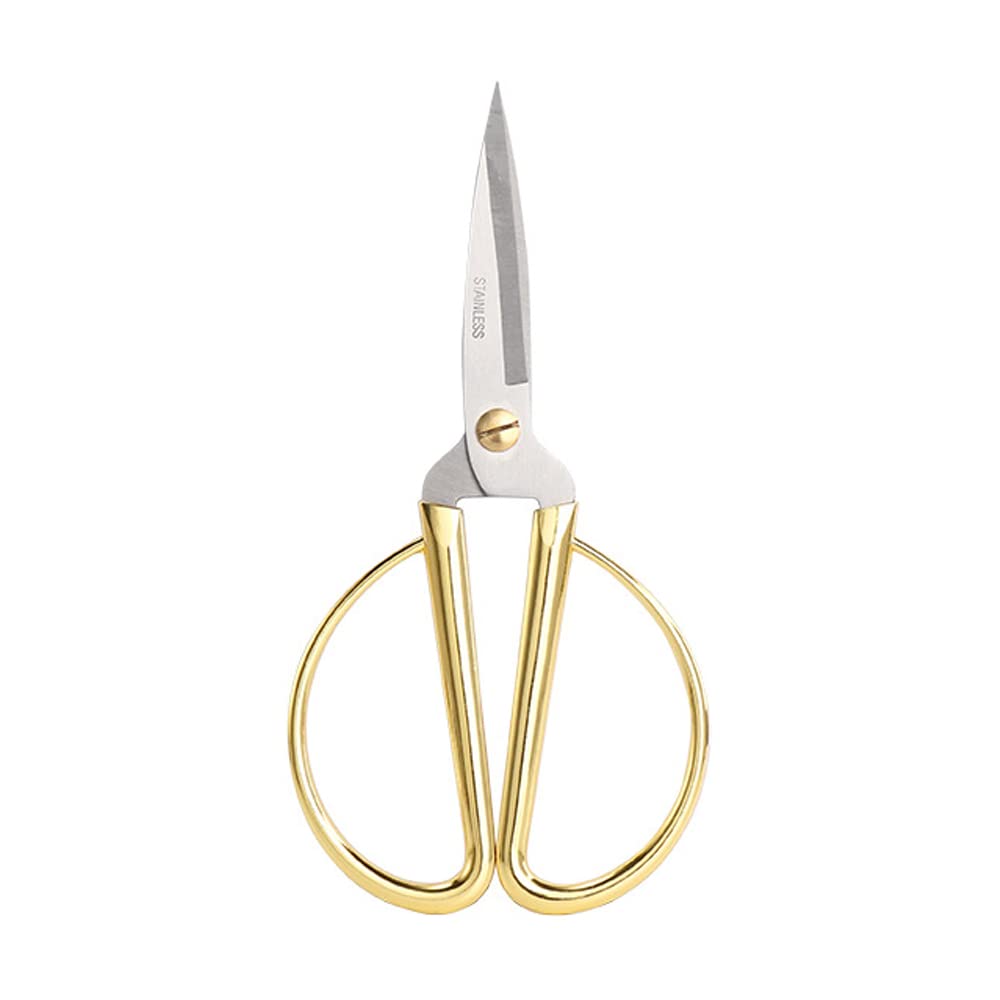 Tijeras de costura de acero inoxidable de 6 pulgadas, tijeras afiladas para bordado, costura, manualidades, trabajos de arte y uso diario para el hogar, oficina, escuela, color dorado