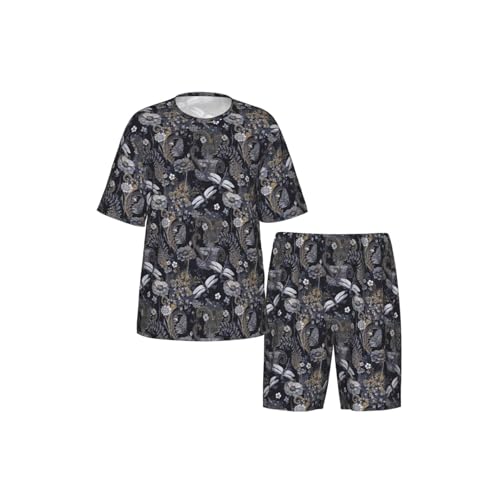 Pijama de hombre transpirable y suave de dos piezas con bolsillos funcionales 5