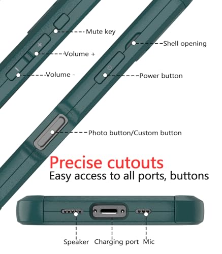 Image of Diverbox for iPhone 16 Case [Shockproof] [Dropproof] [Tempered Glass Screen Protector + Camera Protectors] Heavy Duty Protection Phone Case Cover for Apple iPhone 16 (Dark Green)