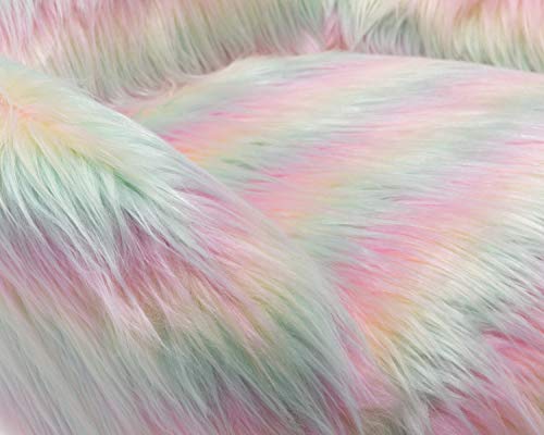 image for CIMOO CIMOTA Cute Girls Desk Chair for Kids Furry Rainbow Color Study 